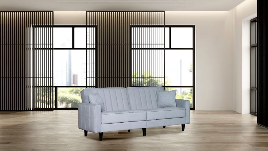 Sofabed Lisboa - Zilver - 214x85x90 cm