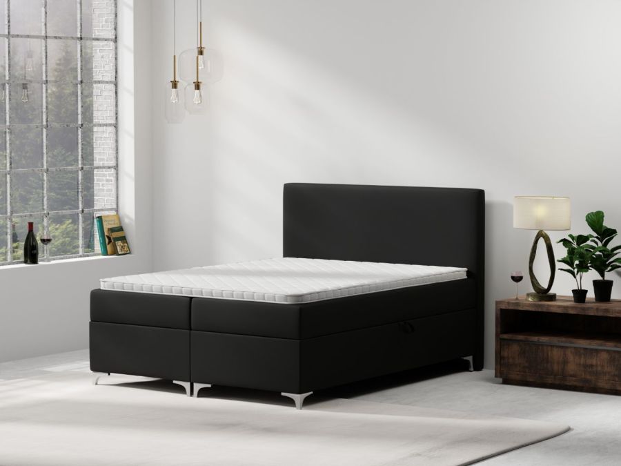 Springcrest® Luxe Boxspringset met Opbergruimte - Bed - 160x200 cm - Zwart